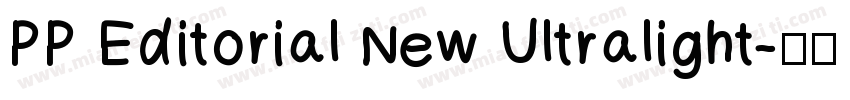 PP Editorial New Ultralight字体转换